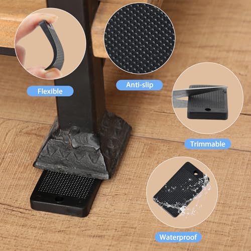 Image of Furniture Levelers Plastic Shims for Leveling Black Rubber Wedge for Table Toilet Refrigerator Piano, Small Shims for Home Improvement and Work 0.2 inch Height(6 PCS-Black)