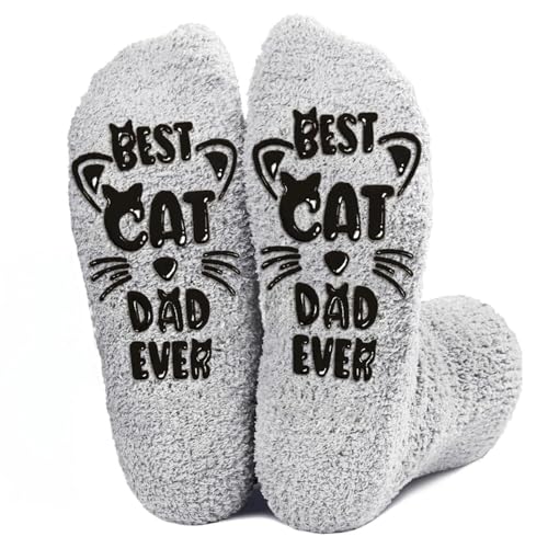 Best Cat Dad Ever Fuzzy Socks