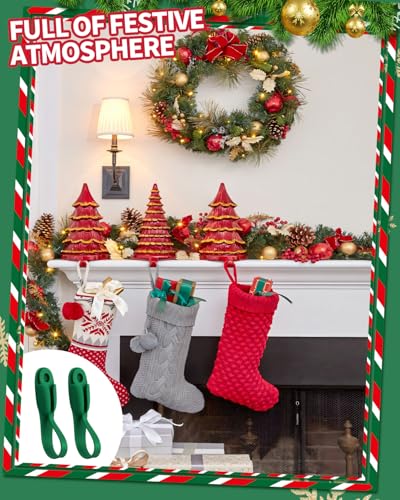 Fixation chaussette de cheminée sans trou pour décoration de Noël