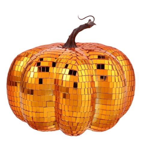 Citrouille Miroir Artificielle Paillettes Décoration Halloween Centre de Table