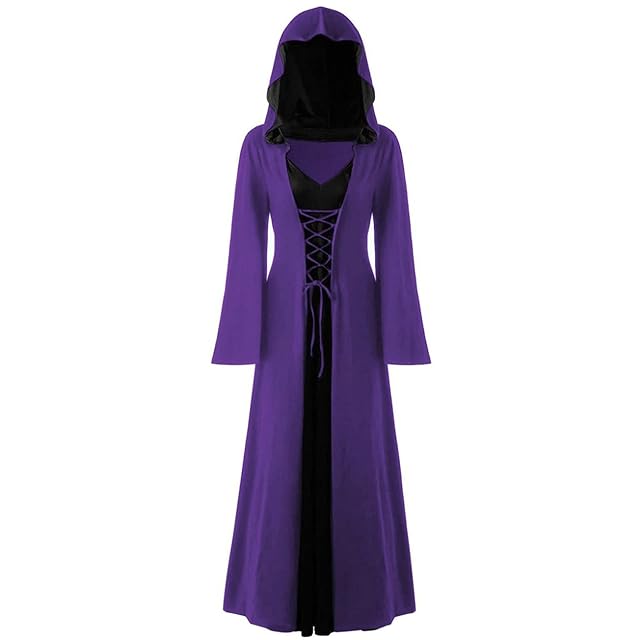 LPFNSF - Vestido de bruja vintage, disfraz de vampiro para mujer para Halloween, talla grande, disfraz…