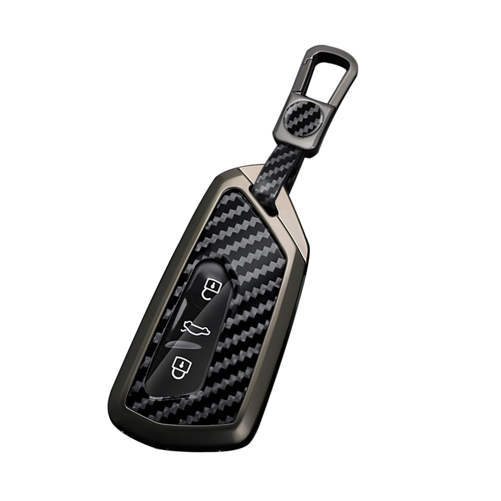 ontto Etui na kluczyki samochodowe pasuje do VW Golf 8, GTI, ID.3, ID.4, ID.6, ID.7, Tiguan, Passat B9, do Skoda Octavia Seat, Leon, Born, etui na klucze, z włókna węglowego, etui ochronne na pilot