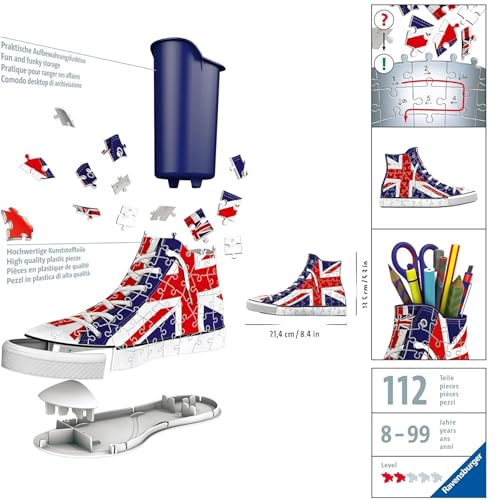 Puzzle 3D Sneaker Union Jack 108 Pezzi - 3
