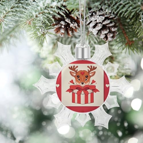Décoration de Noël incassable faon et flocon pour sécuriser votre sapin