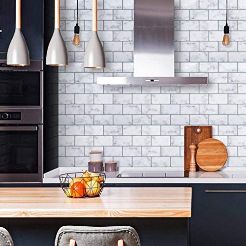 CozyWallz Kitchen Backsplash Peel and Stick, and Bathroom, Laundry Room Tiles, Heat and Staining resistant, 3d wall panels peel and stick backsplash, 12