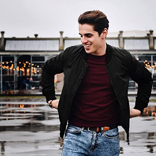 COOFANDY Men Bomber Jacket Lightweight Windbreaker Jackets Casual Softshell Flight Fashion Winter Fall Coat with Pocket3