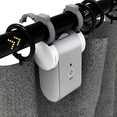 CurBot Smart Curtain Opener - Automatic Curtain Opener and Closer - Wide Smart Assistant App Compatibility - Long Battery Life - With I-Rail, U-Rail, RoD Hooks - Compact & Modern[Moon Silver]