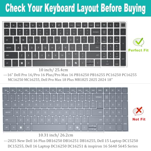 Protector para teclado de 16" Dell Pro y Pro Max US miniatura 2