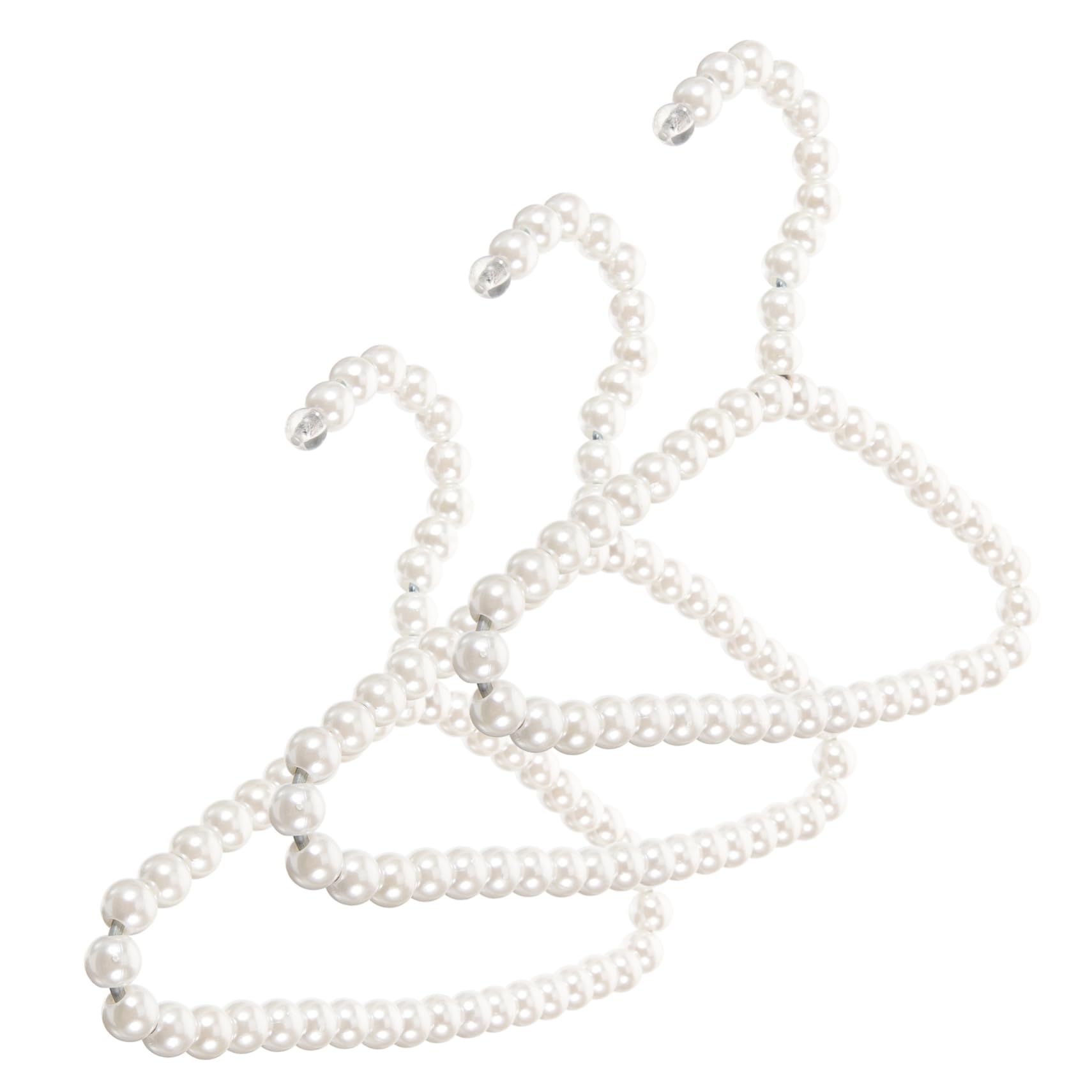 DECHOUS 3Pcs Pearl White Pet Grooming Hangers for Dog Clothes Elegant Accessories for Cats Puppies and Slipping for Dresses Skirts and