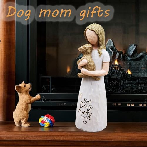 Figurilla estatua Golden Retriever 12.5 cm resina marrón miniatura 5