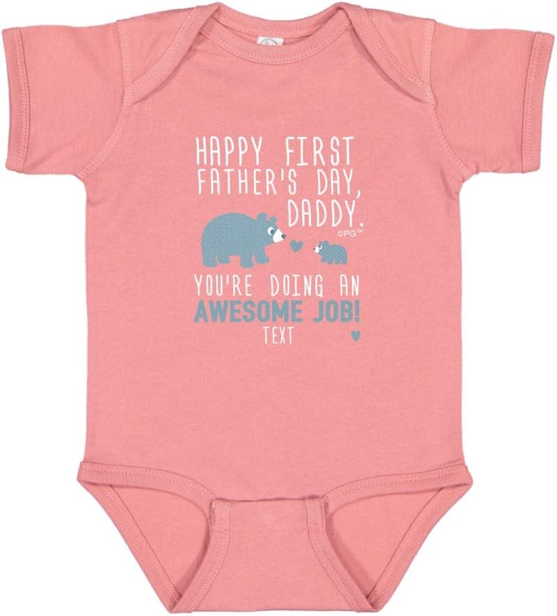 Personalized Gifts Happy First Fathers Day Father Son Choose Your Animals Bodysuit