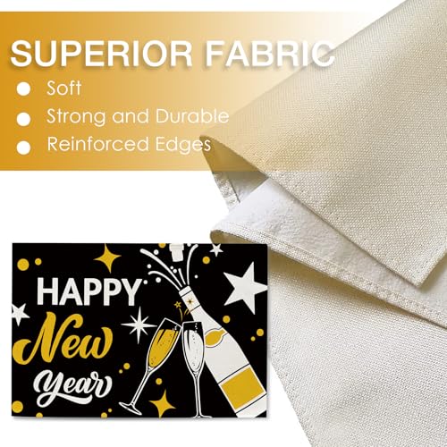 Seliem-Happy-New-Year-2025-Black-Gold-Placemats-Set-of-4-Golden-Champagne-Stars-Celebration-Dining-Table-Place-Mats-Christmas-Kitchen-Decor-Home-Decoration-12-x-18-Inch Seliem Happy New Year 2025 Black Gold Placemats Set of 4 Golden Champagne Stars Celebration Dining Table Place Mats Christmas Kitchen Decor Home Decoration 12 x 18 Inch