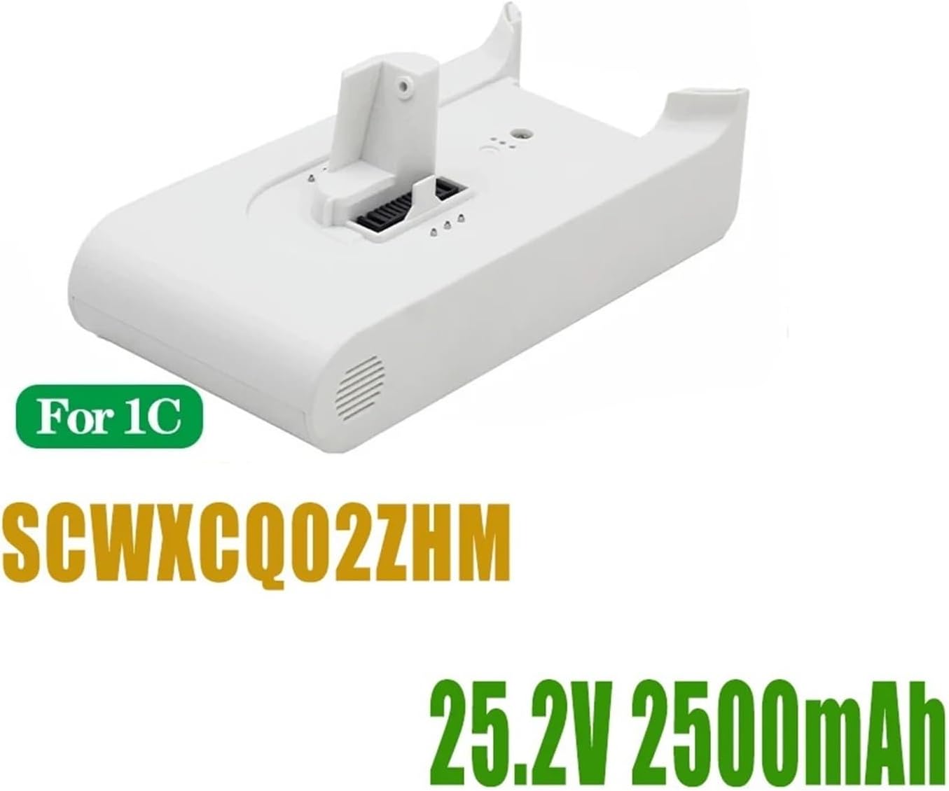 Replacement Battery 5000mAh，Compatible For Xiaomi，1C Handheld Cordless Vacuum Cleaner Accessories SCWXCQ02ZHM Vacuum Cleaner Battery(2500mAh 1pcs)