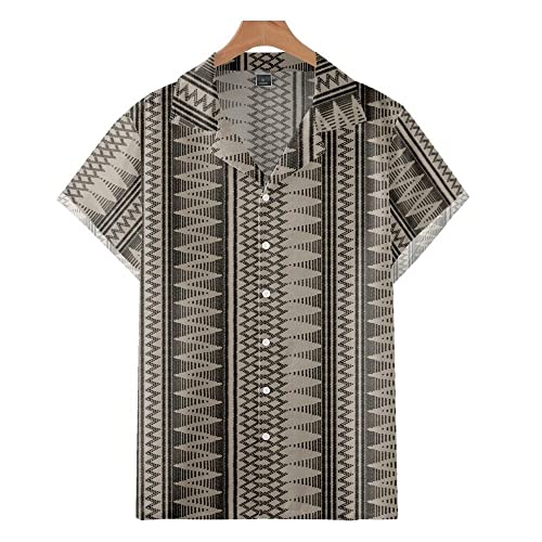 Chemise cubaine grande taille homme kaki anti-transpiration pour l'été