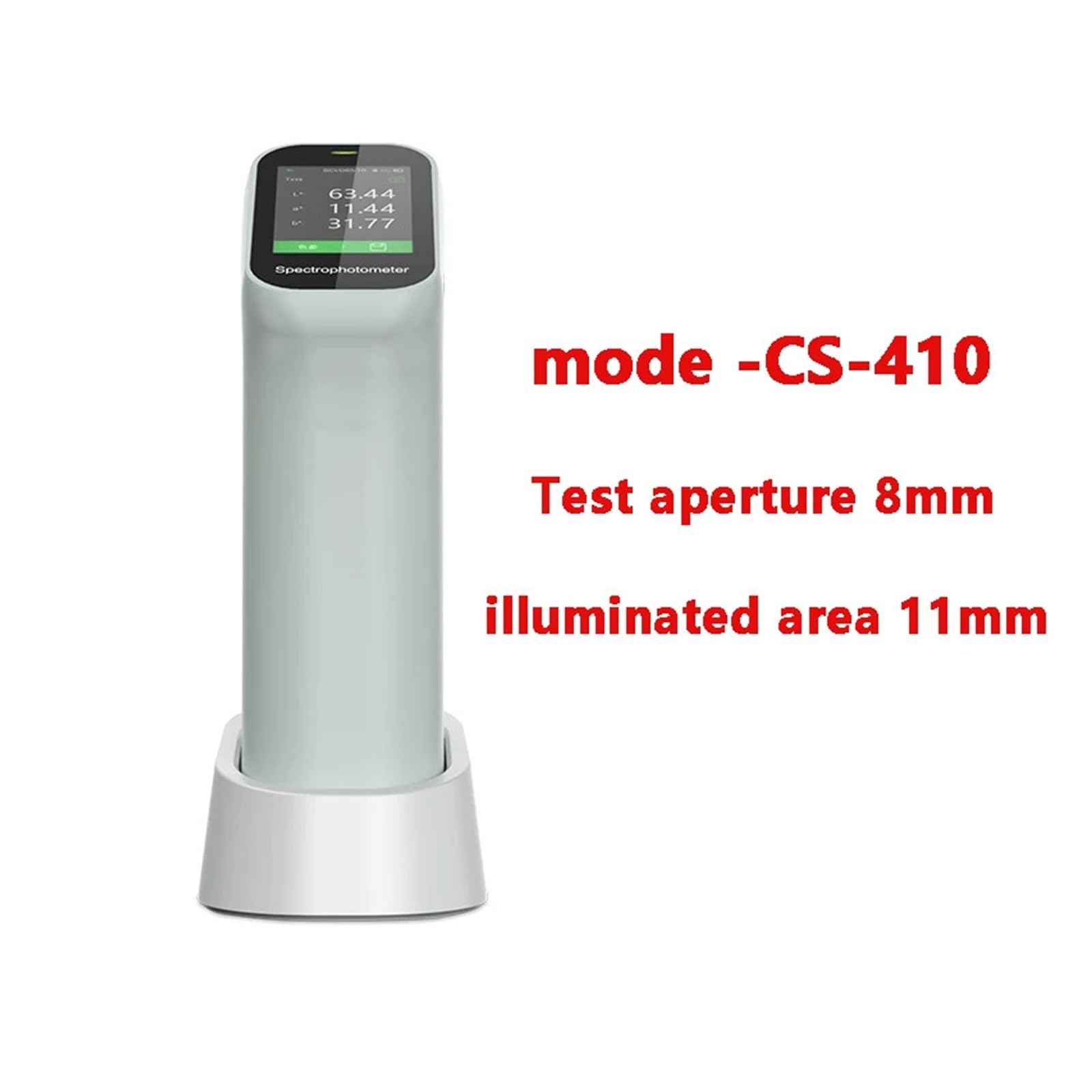 Colorimeter, Spectrophotometer USB Charable Colorimeter, Portable Color Analyzer LAB Color Meter E*a*b Tester Caliber 4mm 8mm(CS-410)