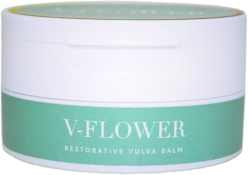 V-Ology V-Flower Balm - Bálsamo orgánico vulva, alivia la sequedad femenina, picazón, enrojecimiento, ardor, olor, rozaduras e irritación,