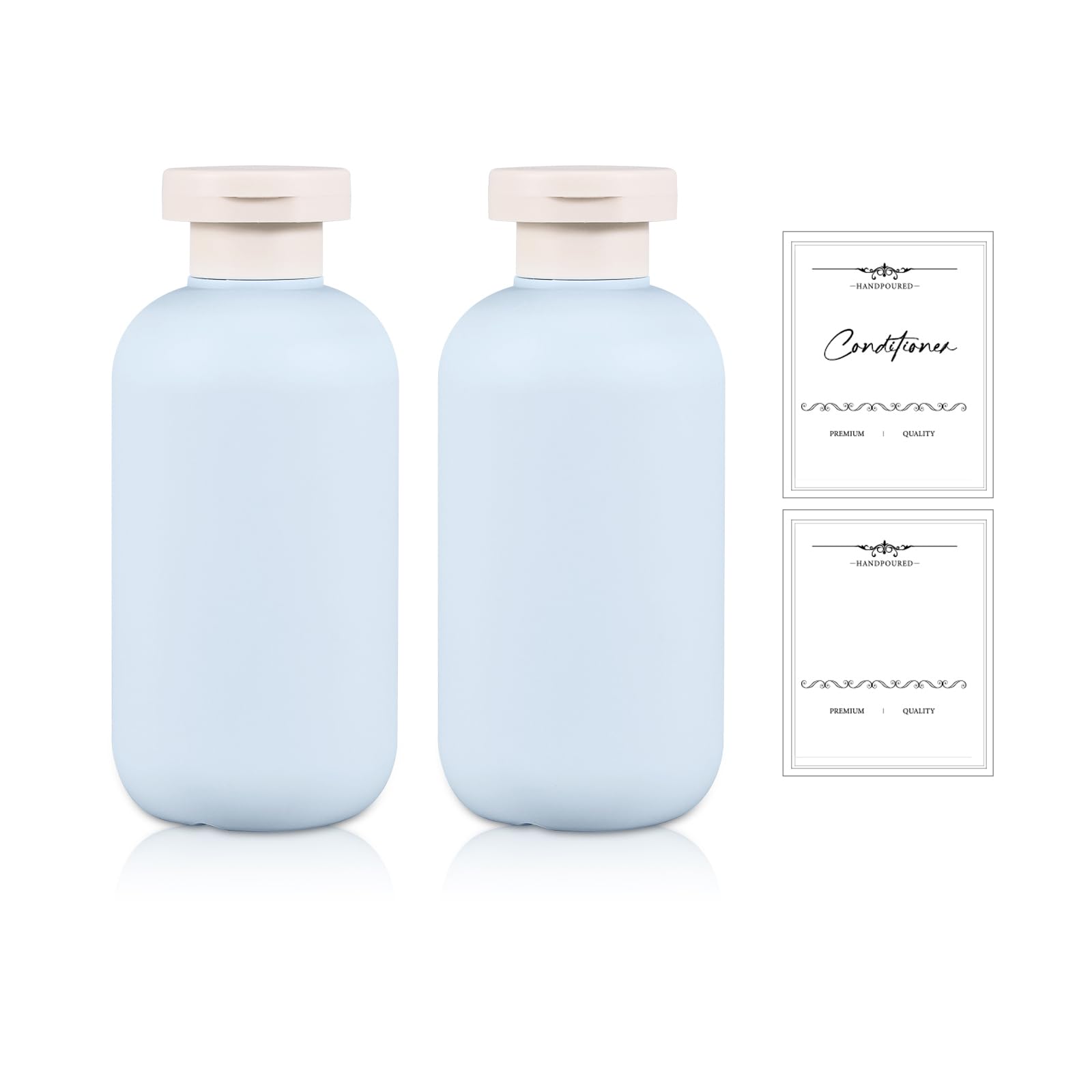 UMETASS Pack of 2 Travel Bottles for Filling Leak-Proof Travel Time Set, Travel Size Shampoo Container with Flip-Top Lid
