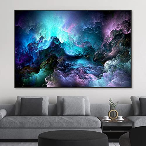 Toile paysage bleu nuage pour un salon moderne et relaxant 40x60cm