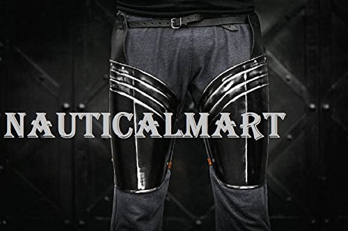 NauticalMart Renaissance Armor Blackened Upper Legs Armor Steel Leg Armor Handcrafted Custom Made