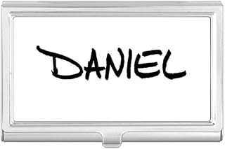 Special Handwriting English Name Daniel Business Card Holder Case Pocket Box Wallet