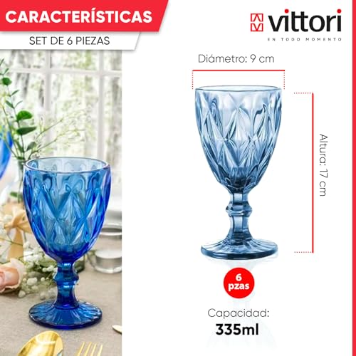 Consejos y comparativas para Comprar Copas vintage azul los mejores 5. 12 Imagen adicional
