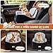 Dog Car Seat for Medium/Small Dogs, Dog Booster Car Seat, Pet Booster Seats Up to 40lbs with Waterproof Layer, 3 Storage Pockets and Safety Belt (Black/Grey)