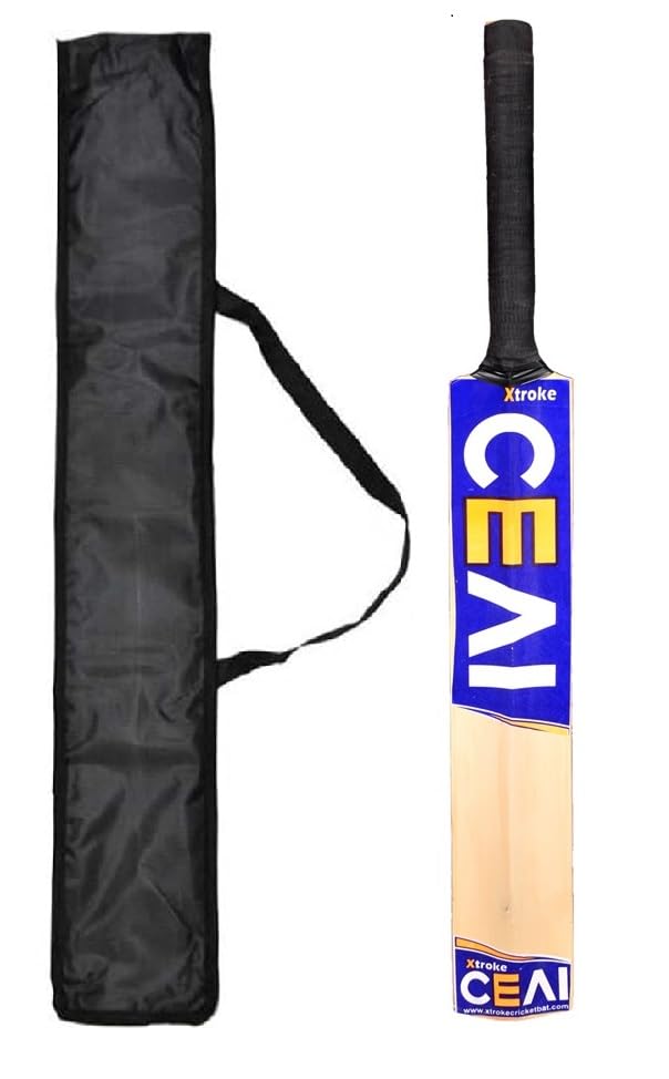 XTROKE CEAI Edition Popular Willow Cricket Bat with Bat Cover for Tennis Ball Grip Kids, Boys, Girls, Men, Wood (Size Full) (B0CQRG8L53) Amazon Price History, Amazon Price Tracker
