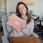 BEDELITE Travel Blanket with Bag, Ultra-Soft Jacquard Fleece Blanket with Luggage Sleeve & Backpack Clip, Airplane Blanket Travel Essentials, Pink - Image 2