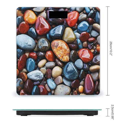 Báscula digital de baño Color Stones Hippie de vidrio templado miniatura 2