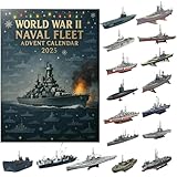 Adventskalender 2025–24 ikonische Kriegsschiff-Modelle für Weihnachts-Countdown, Sammlerstück, Militärschiff-Anhänger für Marinegeschichts-Enthusiasten und Veteranen (Grau, 1 Stück)