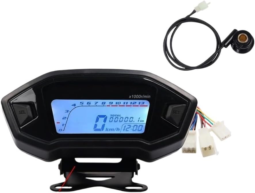 Motorcycle Odometer Gauge 12V Motorcycle Digital Indicator Tachometer Odometer Velocimetro Meter For Grom 125 MSX125