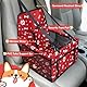 Nobleza - Stabiler Hunde Autositz, Hochwertiger Auto Hundesitz für Kleine bis Mittlere Hunde, Stabiles & Wasserfestes Material, Hunde Autositz für Rückbank faltbar, Rot (40 * 34 * 25cm)