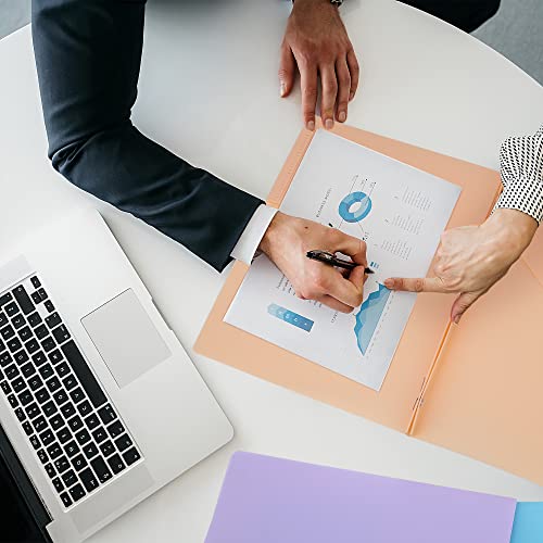 Maimis Plastic File Folders With Pockets - (5 Pack, Assorted Colors) Heavy Duty 3 Hole Two Pocket Folder With Pockets 3 Prong Folders A4 Letter Size Colored Plastic Folders For School Office Home #TOP6