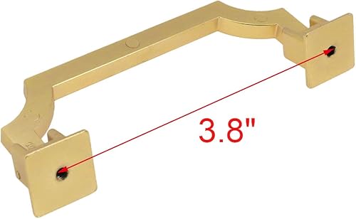Miniatura 3 de Geesatis Distancia de agujero de 3.8 pulgadas  3.780 in, manijas doradas para cajones de gabinete, decoración moderna, manijas para muebles, con