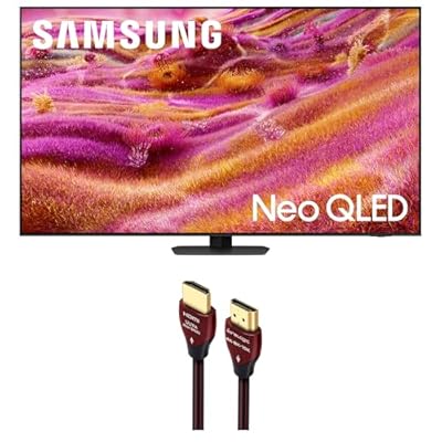 Samsung QN75QN90FAFXZA 75 Inch Neo QLED 4K QN90F Vision AI Smart TV with a WireLogic Ruby 8ft Ultra High Speed 4K-8K-10K HDMI Cable (2025)