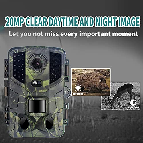 icefox Wildkamera 20MP 1080P Full HD Wildkamera mit Bewegungsmelder Nachtsicht IP66 Wasserdichter für die Überwachung von Wildtieren