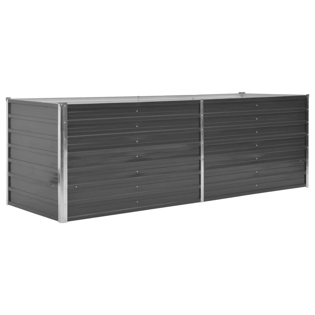 vidaXL Verhoogd tuinbed 320x40x77 cm Verzinkt Staal Zilver