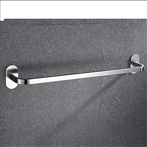 Porte-serviette bleu 35cm avec barre métallique monobloc et fixation ventouse
