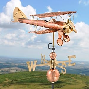Gooddirectionsbiplaneweathervanepurecopperairplaneweathervanesaviationdecor Urban Country Home Decor Good directions biplane weathervane pure copper airplane weathervanes aviation decor urban country home decor