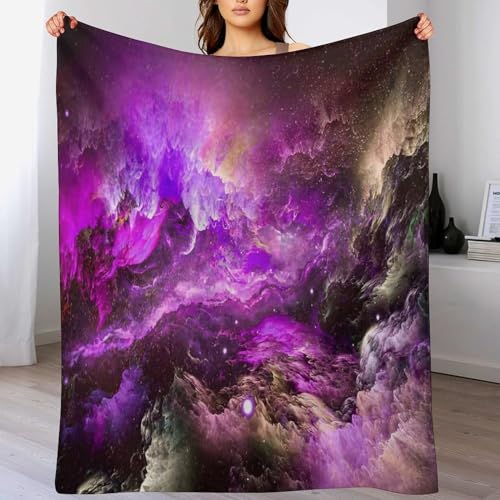 Manta de nebulosa para dormir mullida Weltraum Colors de sofá grande 2