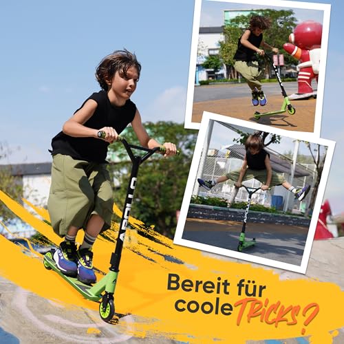 Apollo Stuntscooter Gravity - Fun-Kickscooter f&uuml;r Kinder und Teenager, Kinderroller, Trick Roller f&uuml;r Jungen und M&auml;dchen ab 6 Jahren, Stunt Scooter auch f&uuml;r Beginner geeignet