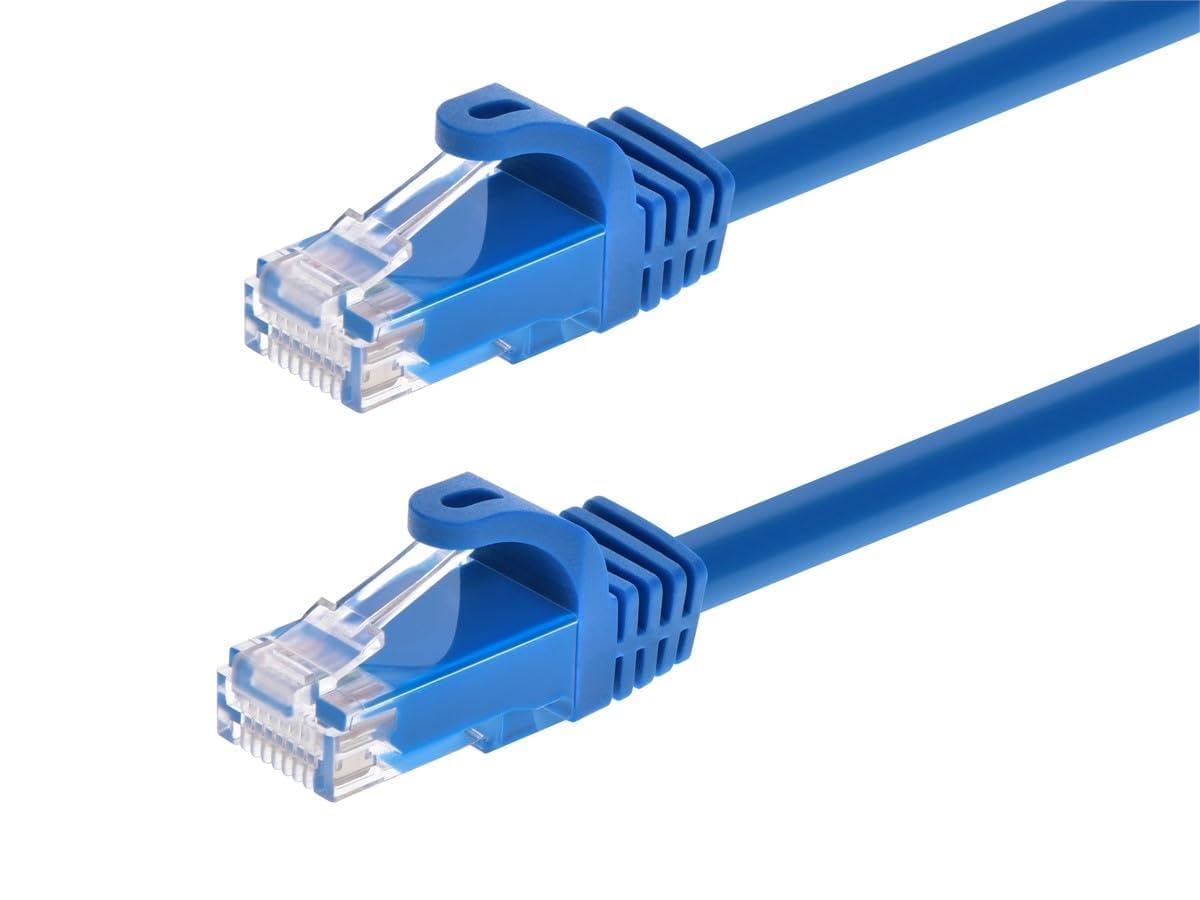 Monoprice Cat6 Ethernet Patch Cable - 5 Feet - Blue (12-Pack) Snagless RJ45, 550MHz, UTP, Pure Bare Copper Wire, 24AWG - FLEXboot Series