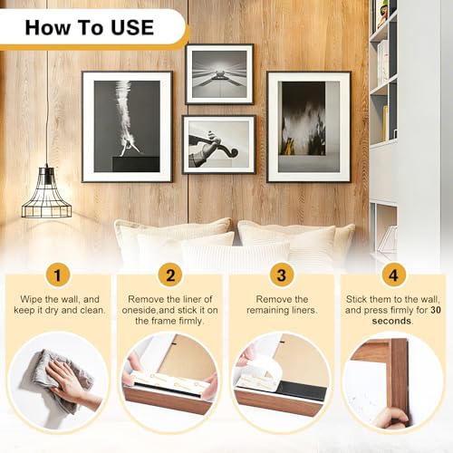 Image of SummerBrite 20 Pairs Heavy Duty Hook and Loop Strips with Adhesive, 1 x 5 Inch Industrial Strength Sticky Back Fasteners, Double Sided Mounting Tape for Walls & Home, Black