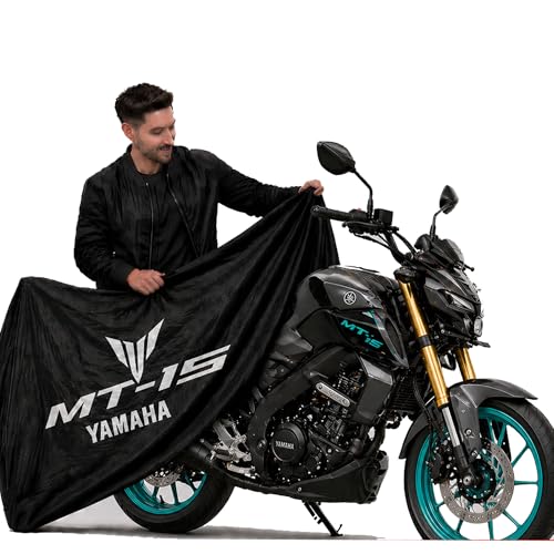 Image of Kayme Motorcycle Cover Waterproof Heavy Duty All Weather, Quad 4 Wheeler Cover Sun Rain Snow Protection (Mid-Black, MT-15)
