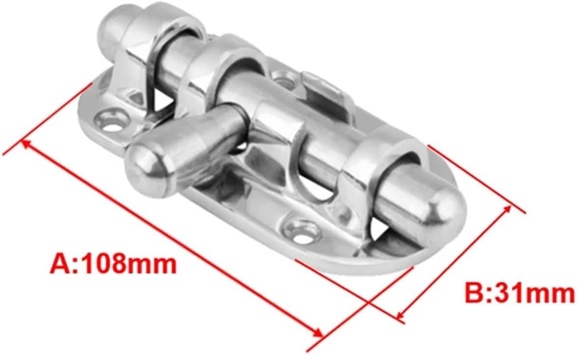Ship Fittings Marine Lock Latch Hasp Boat Accessories Shackle Stainless Steel Locker Deck Lock Hatch Marine Hardware(110x39mm)