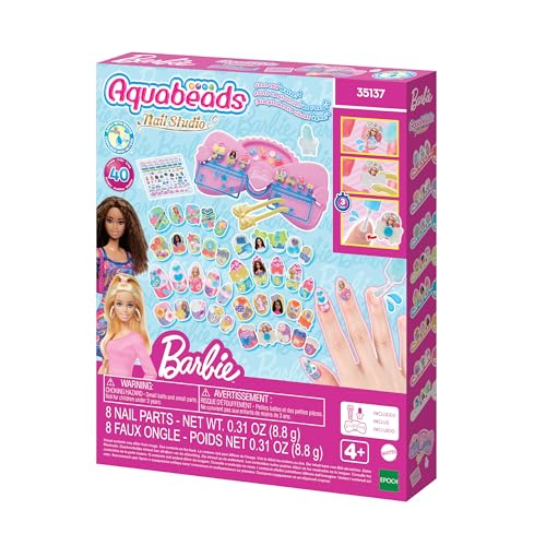 Aquabeads - 35137 Barbie Nail Designer Kit - Arts & Crafts Bead Activity Toy