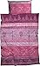 Produktbild Casatex Bettwäsche Indi Biber pink-lila Größe 240x220 cm (80x80 cm)