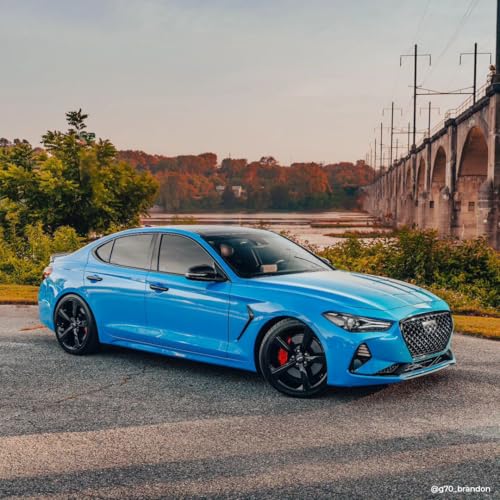 Image of VViViD+ Ultra Gloss Smurf Blue Vinyl Car Wrap Premium Paint Replacement Film Roll with Nano Air Release Technology, Stretchable Protective Cap Liner, Self Adhesive, Indoor Outdoor (100ft x 5ft)
