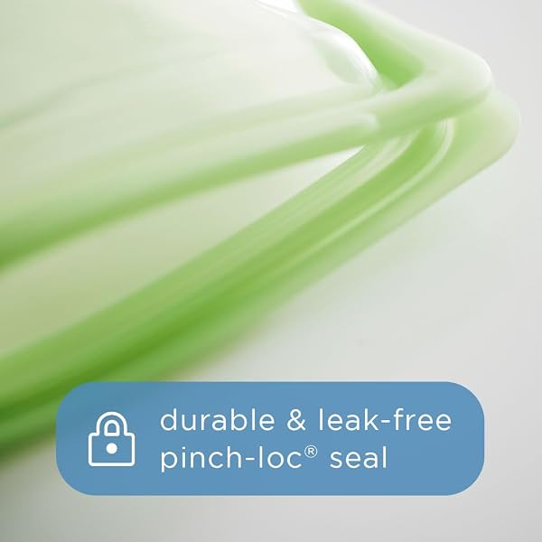 Stasher Borsa per snack riutilizzabile in silicone di alta qualità, lavanda, microonde, sous vide, lavabile in lavastoviglie, forno e freezer, senza BPA, senza perdite, ecologica, 350 ml - 4