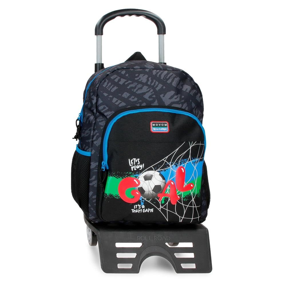 Movom Offside School Backpack with Trolley Black 30x40x13 cm Polyester 15.6L